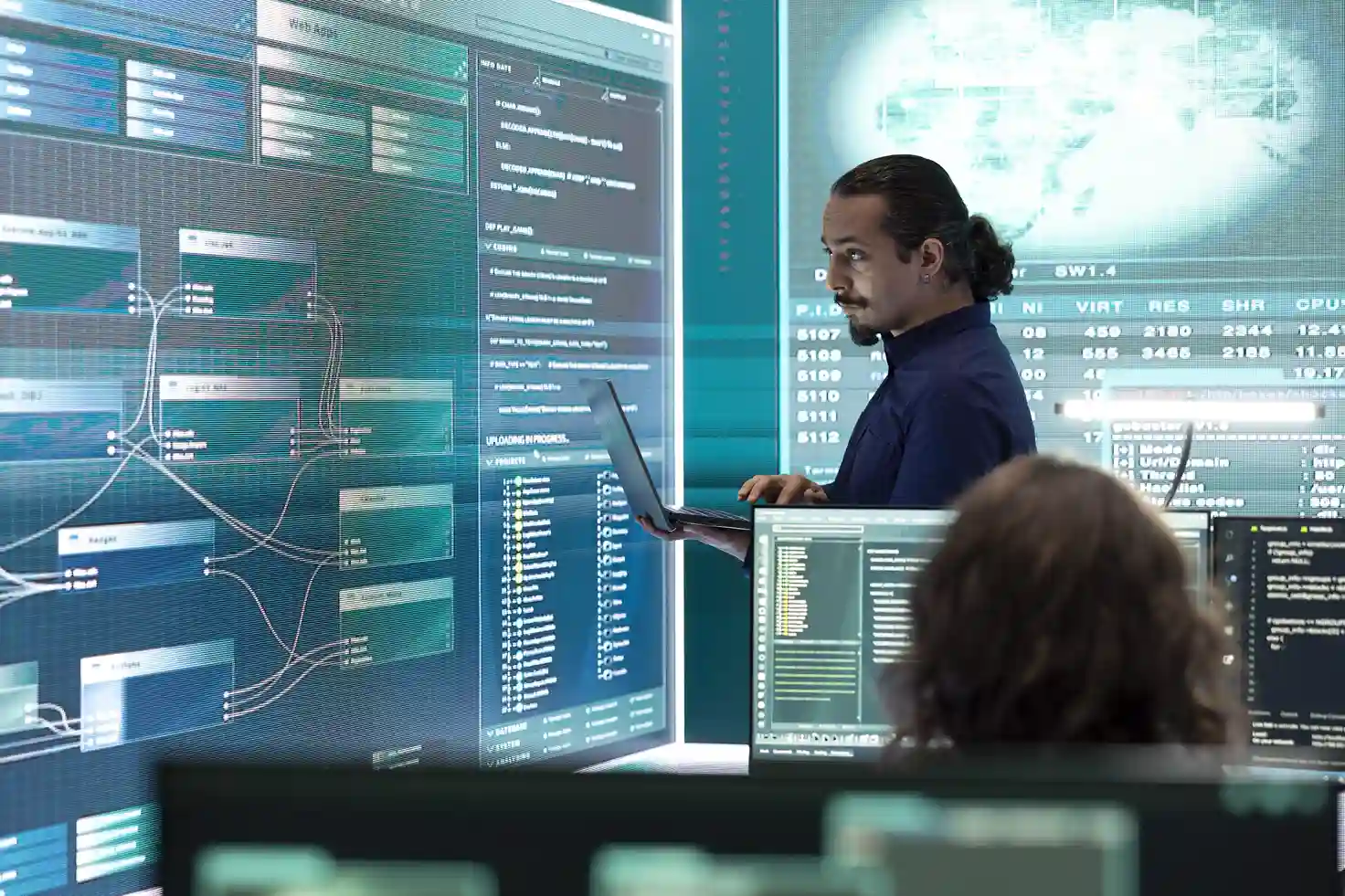 AI neural network visualization powering enterprise intelligence